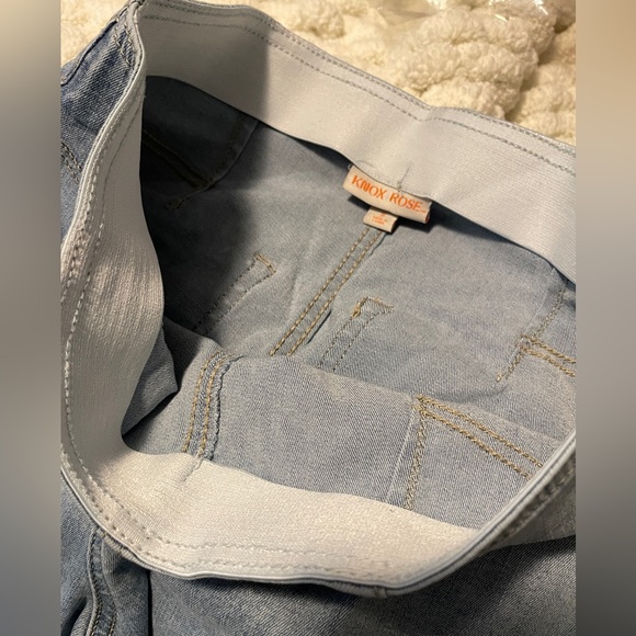 Knox Rose Jeans Womens 8 Blue High Waist Flare Leg Jeans 70s Chic Boho Denim - Picture 7 of 12